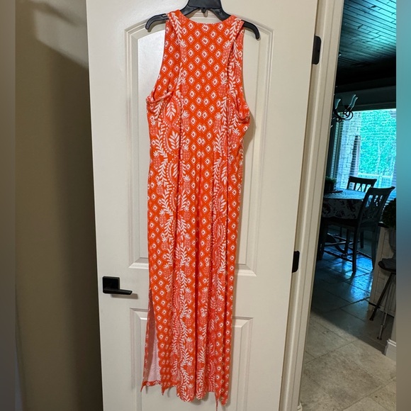 ✨Brand New Lilly Pulitzer Ulla Maxi Dress in Vibrant Orange and White Dress✨ - Picture 3 of 16